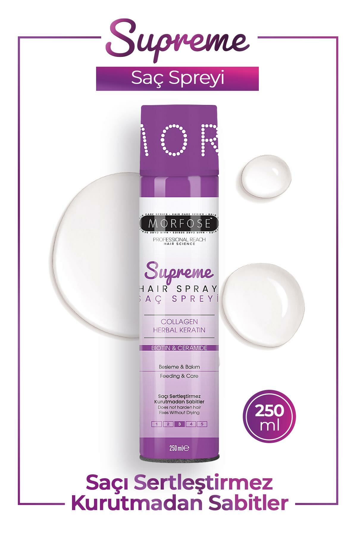 Supreme Saç Spreyi 250 ml - Kolajen, Bitkisel Keratin, Seramid