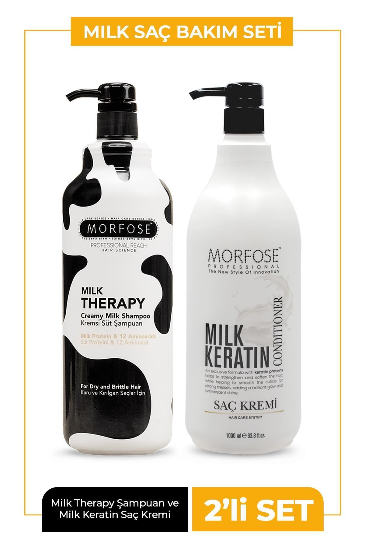 Milk Therapy Şampuan 1000 Ml+milk Keratin Saç Bakım Kremi 1000 Ml