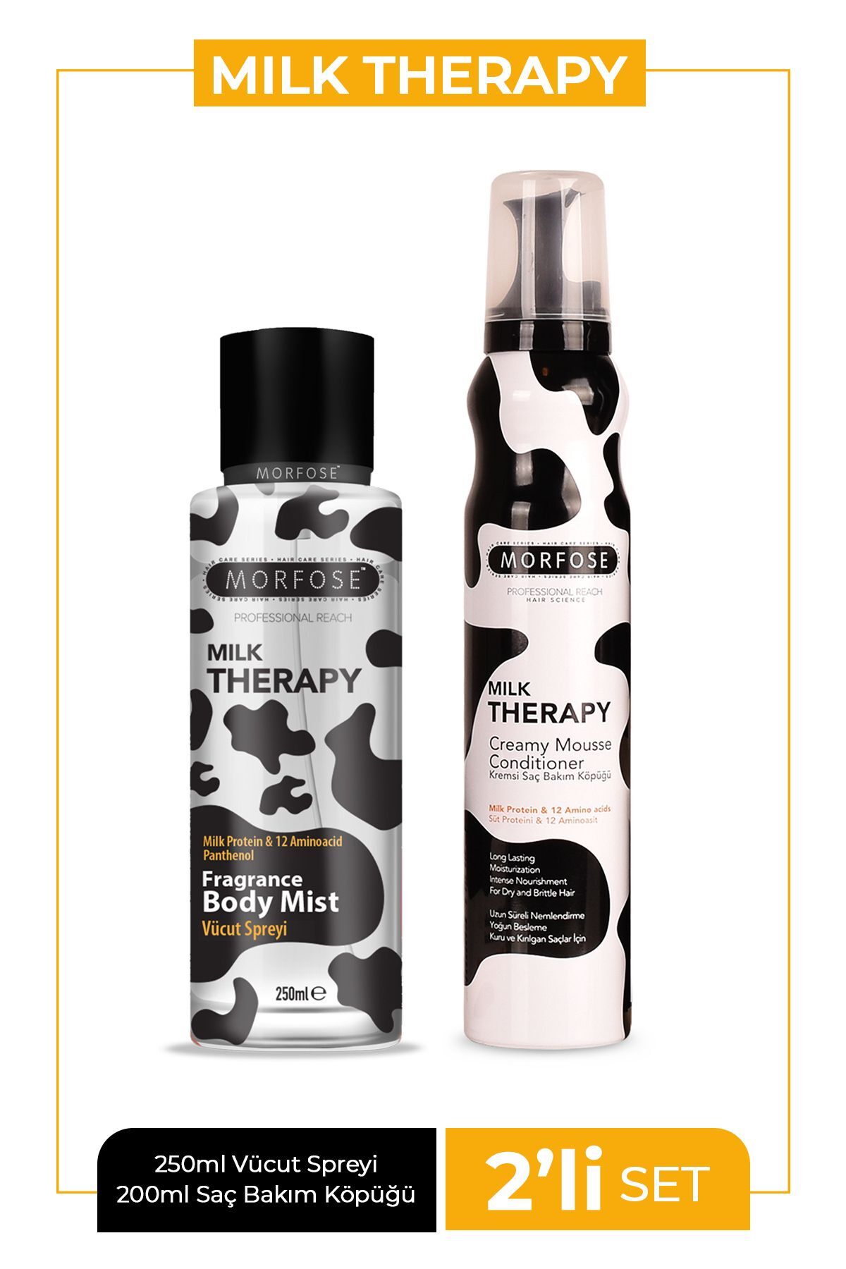 Milk Therapy Vücut Spreyi 250 ml + Milk Therapy Saç Köpüğü 200 ml