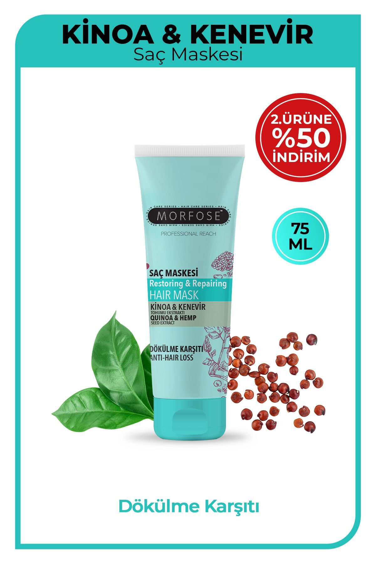 Kinoa Saç Maskesi 75 ml - Dökülme Karşıtı