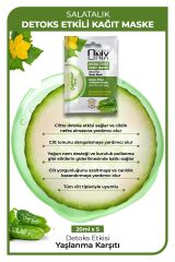 Onix Detox Etkili Kağıt Maske 20 ml - Salatalık Özü 5 Adet