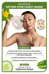 Onix Detox Etkili Kağıt Maske 20 ml - Salatalık Özü 5 Adet