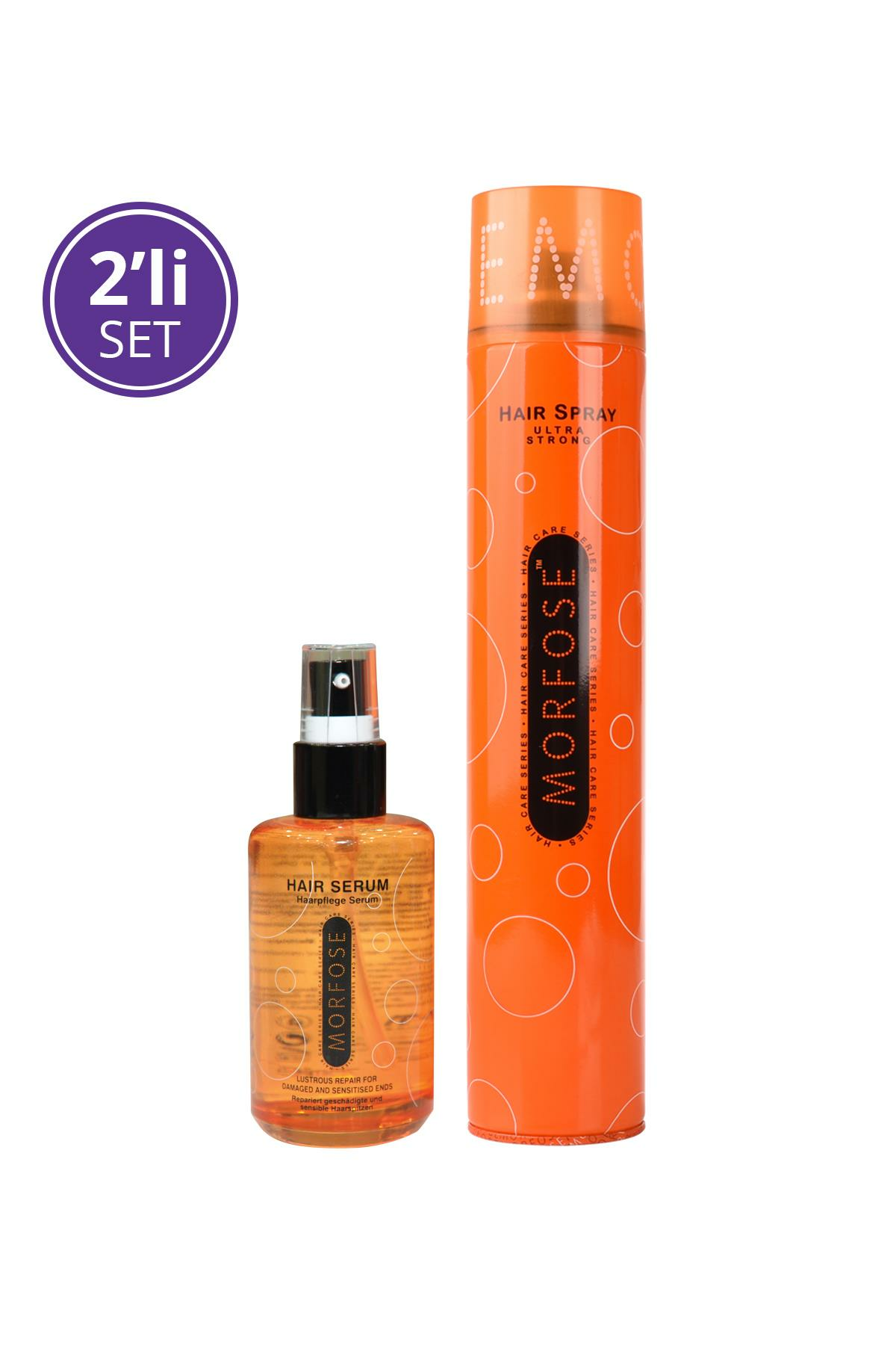 Morfose Ulrta Strong Saç Spreyi 400 ml + Saç Serumu 75 ml