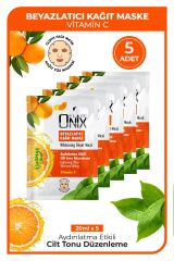 Onix Beyazlatıcı Kağıt Yüz Maskesi 20 ml 5 Adet