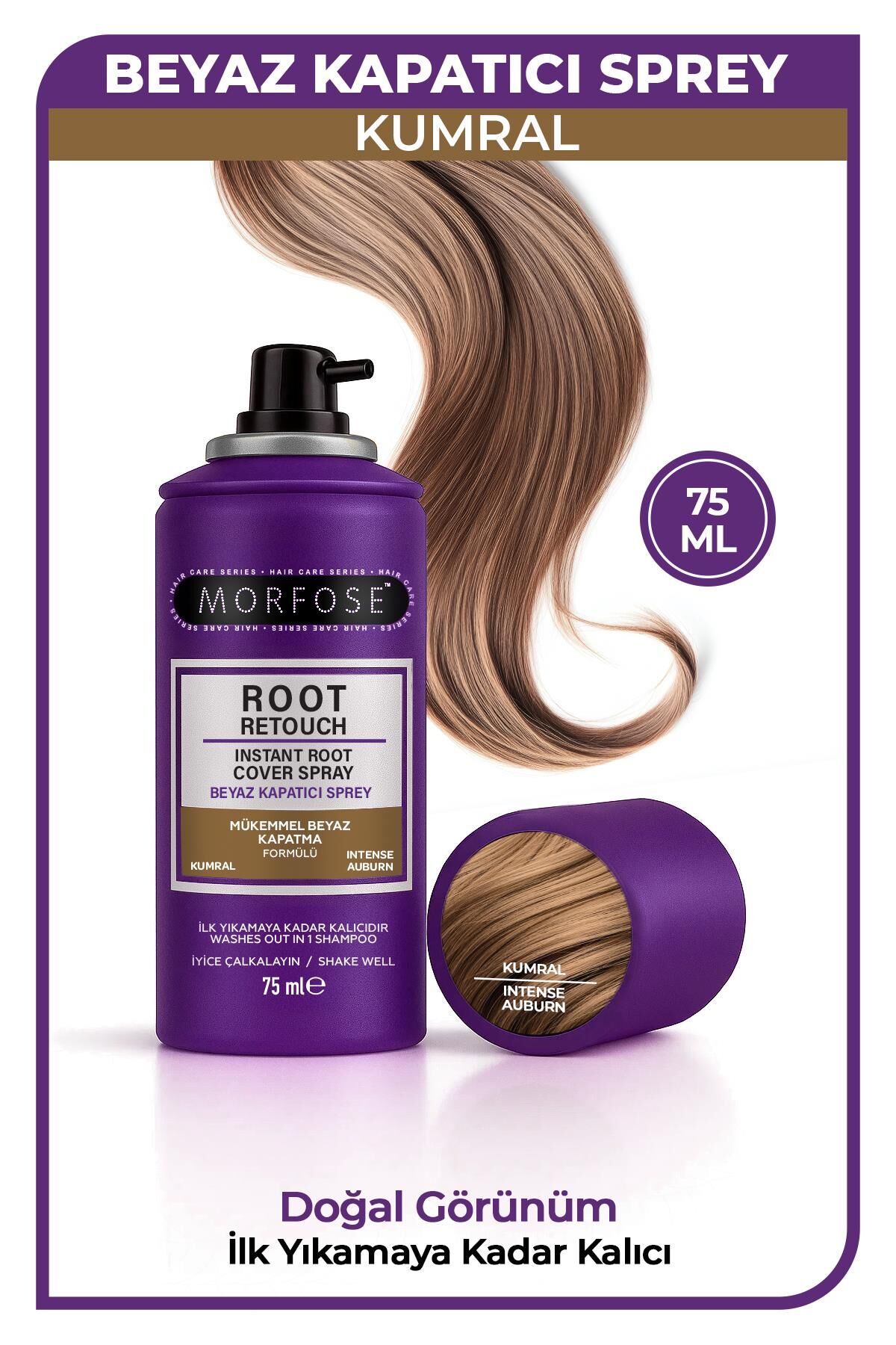 Beyaz Kapatıcı Sprey 75 ml Kumral Saçlar