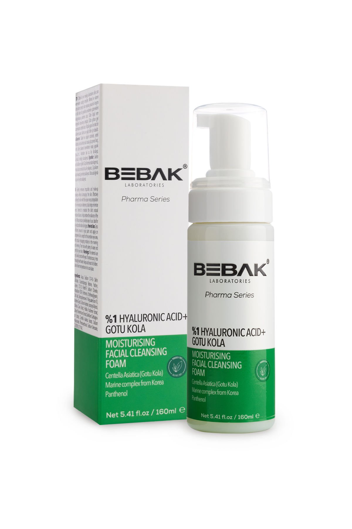Pharma Nemlendirici Yüz Temizleme Köpüğü %1 Hyaluronic Acid+Gotu Kola Facial Cleansing Foam 160ml