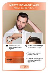 Medium Hold Pomade Krem Mat Wax 100 ml