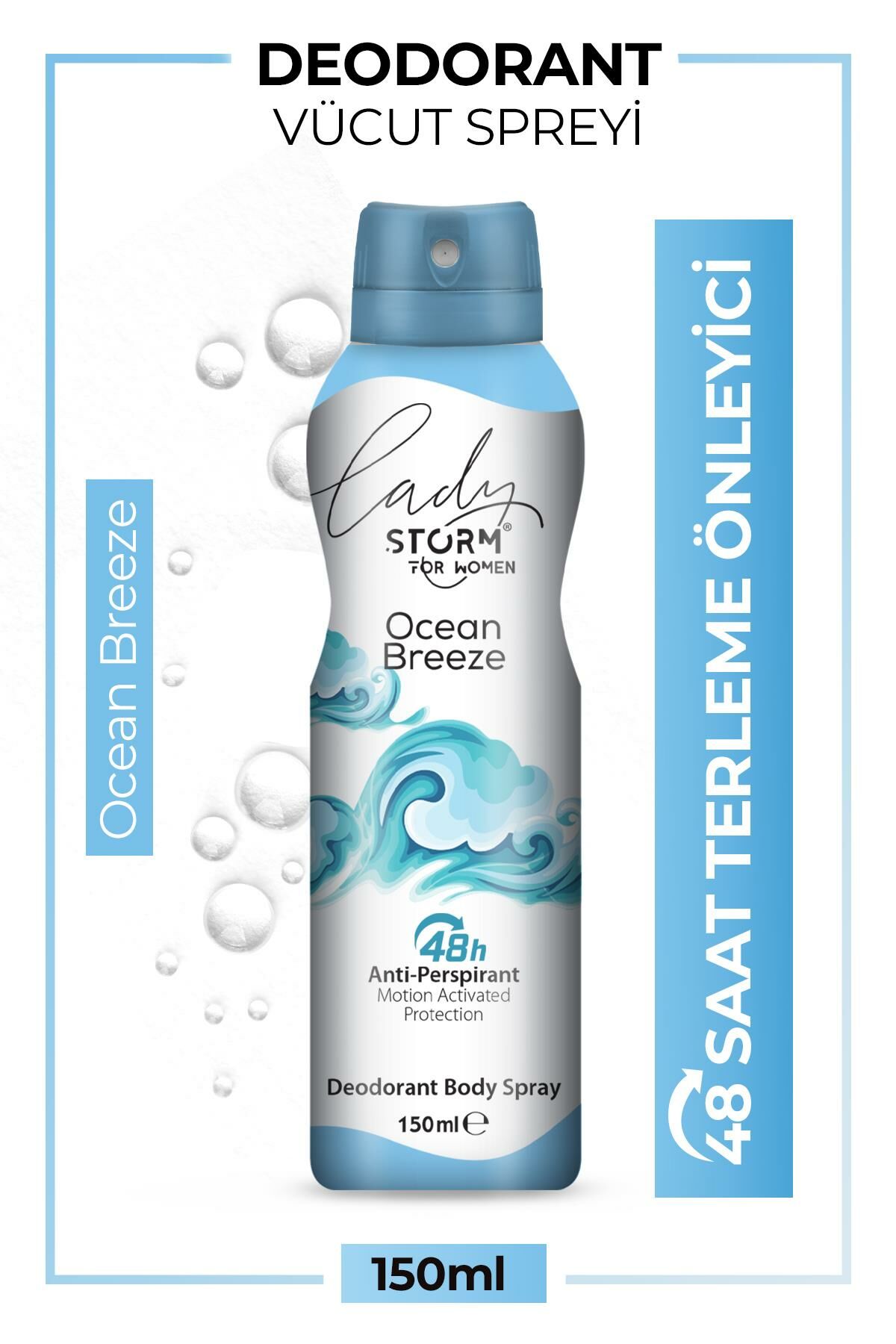 Kadın Deodorant Sprey Terleme Karşıtı Ocean Breeze 150 ml