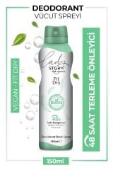 Kadın Deodorant Sprey Terleme Karşıtı Vegan Fit Dry 150 ml