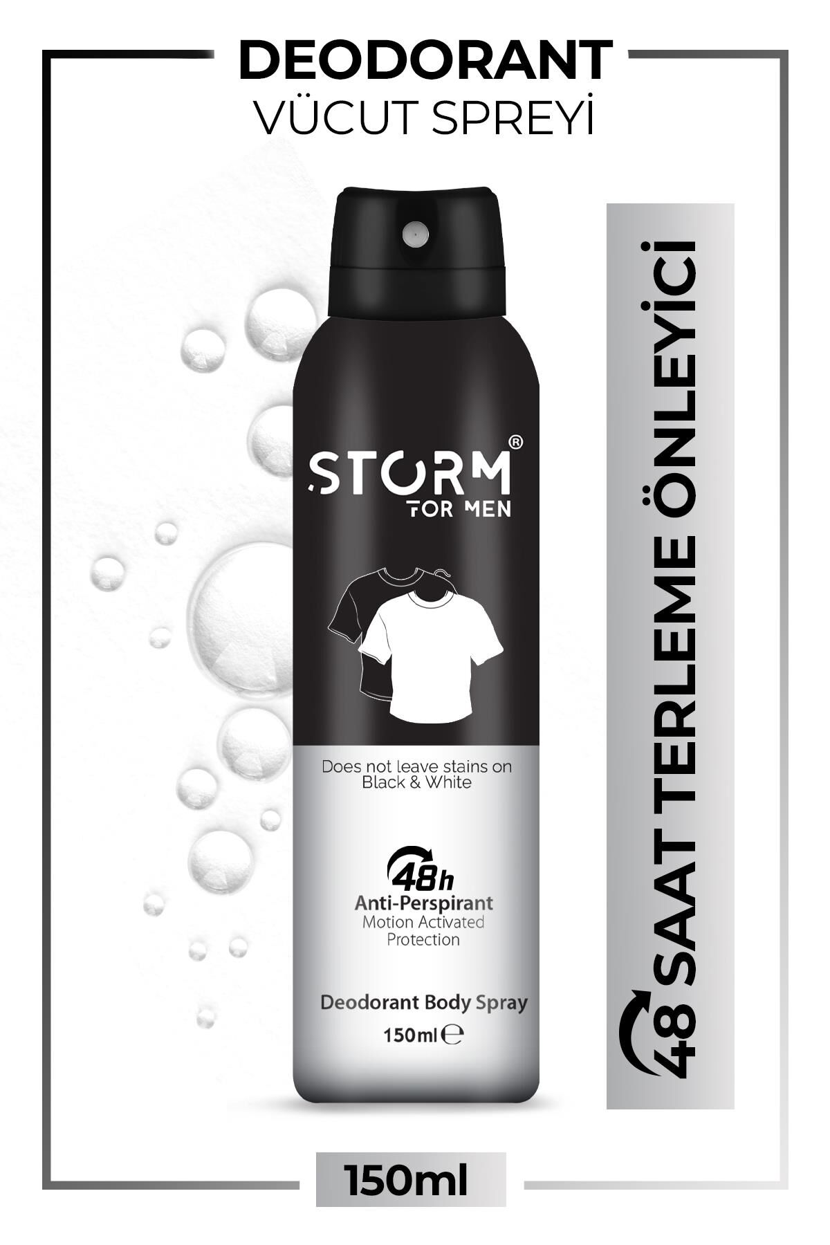 Erkek Deodorant Sprey Terleme Karşıtı Black & White 150 ml