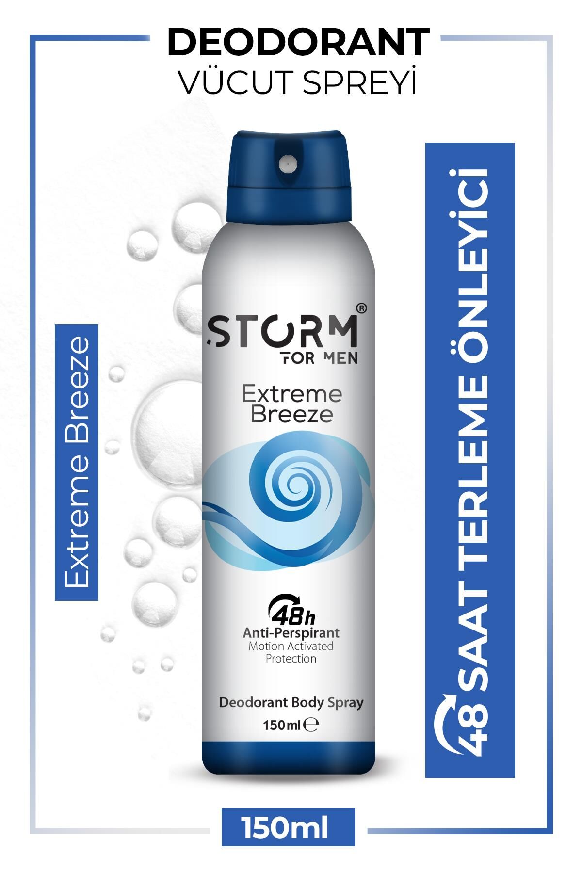 Erkek Deodorant Sprey Terleme Karşıtı Extreme Breeze 150 ml